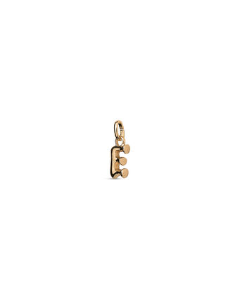 18K gold-plated charm with small letter E
